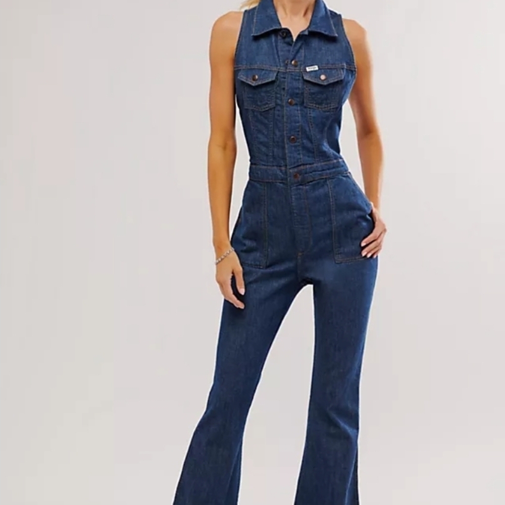 Wrangler Racer Back Denim Cat Suit